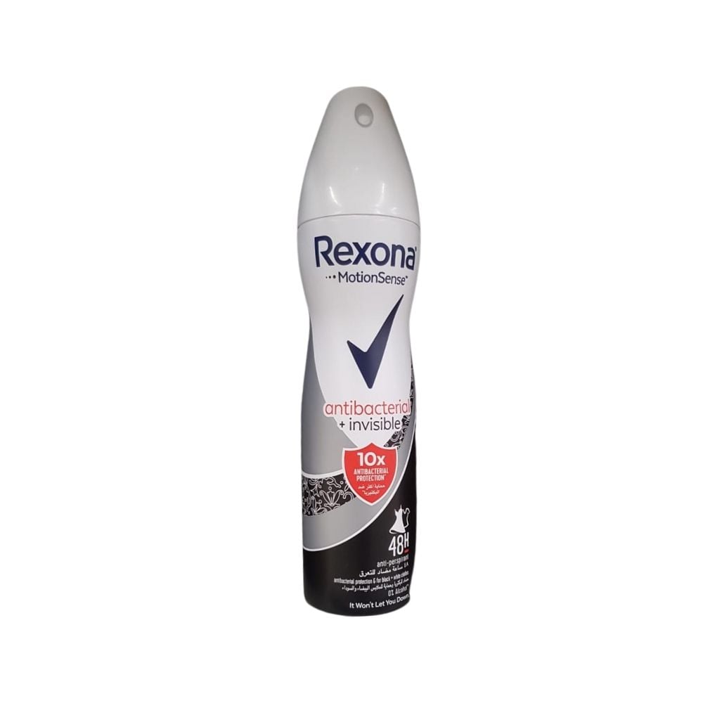 Rexona Women Antibacterial Invisible Deodorant Spray 